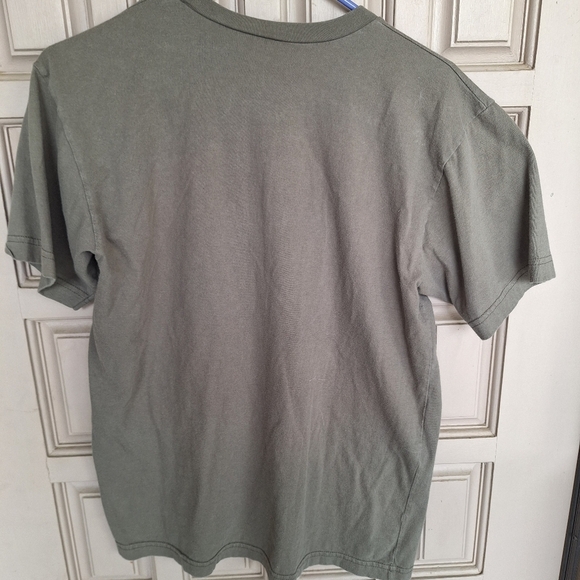 Frenchie Tee SzM Army Green Faux Pocket - Picture 8 of 8